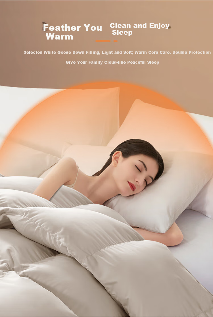 FUANNA down Comforter, 50% White Goose Down, Winter Double Thick Duvet Insert, 1400g Filling, 203×229cm Starry Sky 3