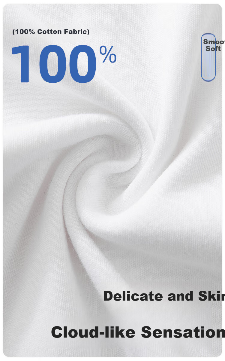 MiiOW Wide-Shoulder Tank Top for Men, Sleeveless T-Shirt, Pure Cotton Antibacterial Undershirt, Round Neck Spring And Autumn Undershirt, Breathable, 3XL 2