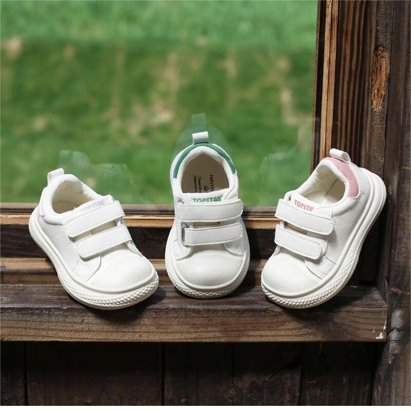TOPSTAR Children's Canvas Shoes for Spring And Autumn, Back-To White Sneakers for Boys And Girls, Non-Slip Wear-Resistant Breathable Casual Shoes, White/pink, Size 22 4