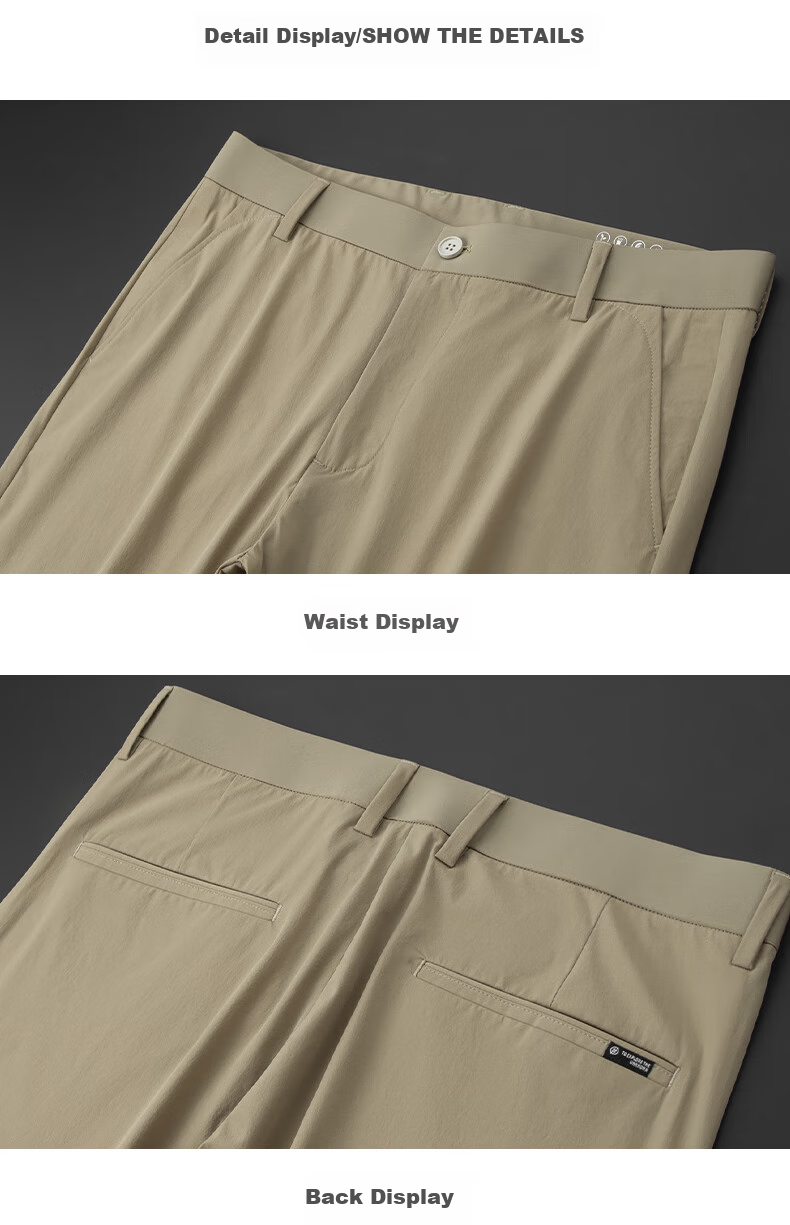 Ayoupang Luxury Plus Size Triple-Protection Dress Pants for Men, Loose-Fit, Oversized, Business Casual, Slim-Fit, High-Elastic Straight-Leg Trousers for Chubby Me 25