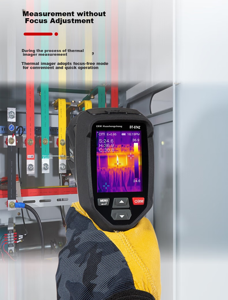 CEM DT-874Z Thermal Imager, High-Precision Infrared Imaging Power Fault Underfloor Heating Leak Detection Thermal Camera 7