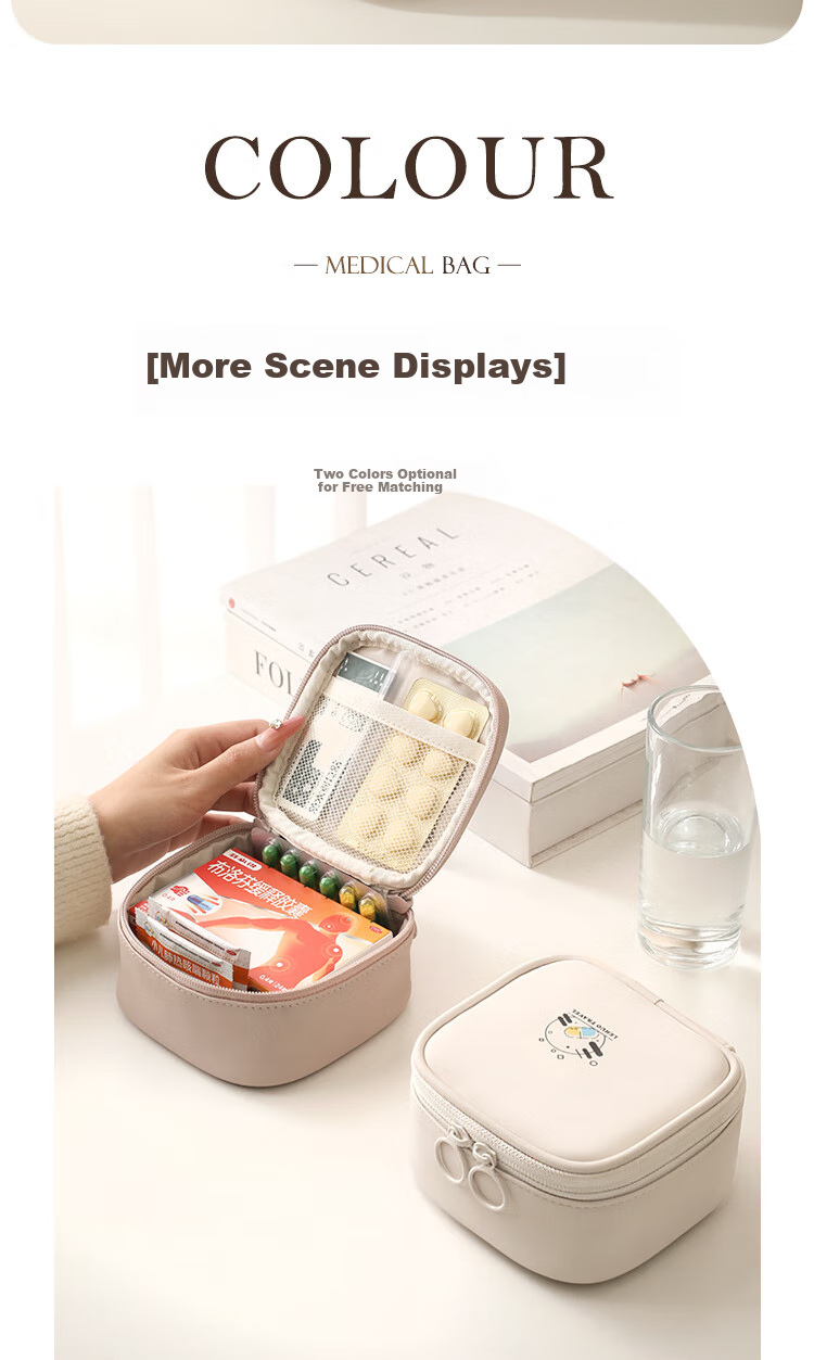 LOHAS Travel Portable Mini Pill Organizer Weekly 7-Day Medicine Storage Box for Supplements 7
