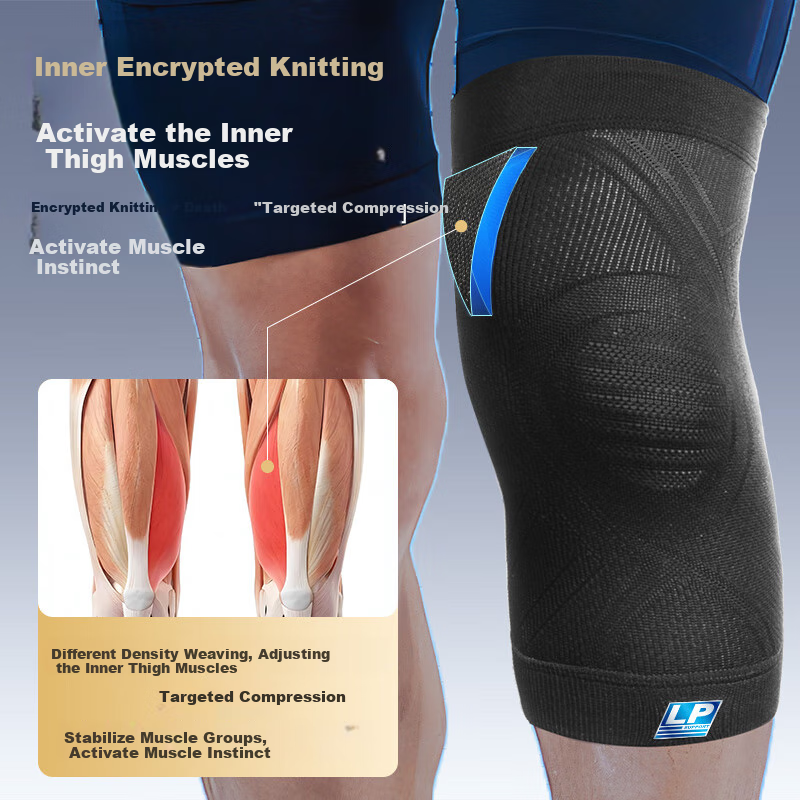 LP Sports Knee Brace for Arthritis Protection, Unisex Running Basketball Hiking Specialized Meniscus Support [One Pair]