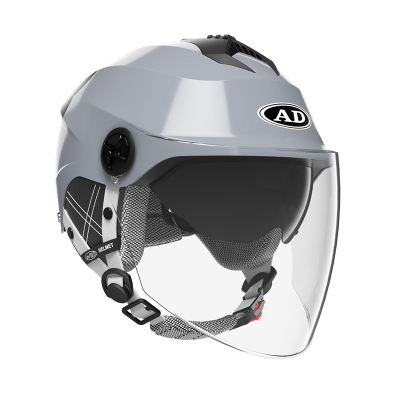 AD New National Standard Class A Electric Bicycle Helmet, 3C Certified, Unisex Summer Sun Protection, Electric Scooter Safety Helmet, Unisex All-Season Lightweight Half Helmet, Motorcycle Helmet, 815 Magic Gray