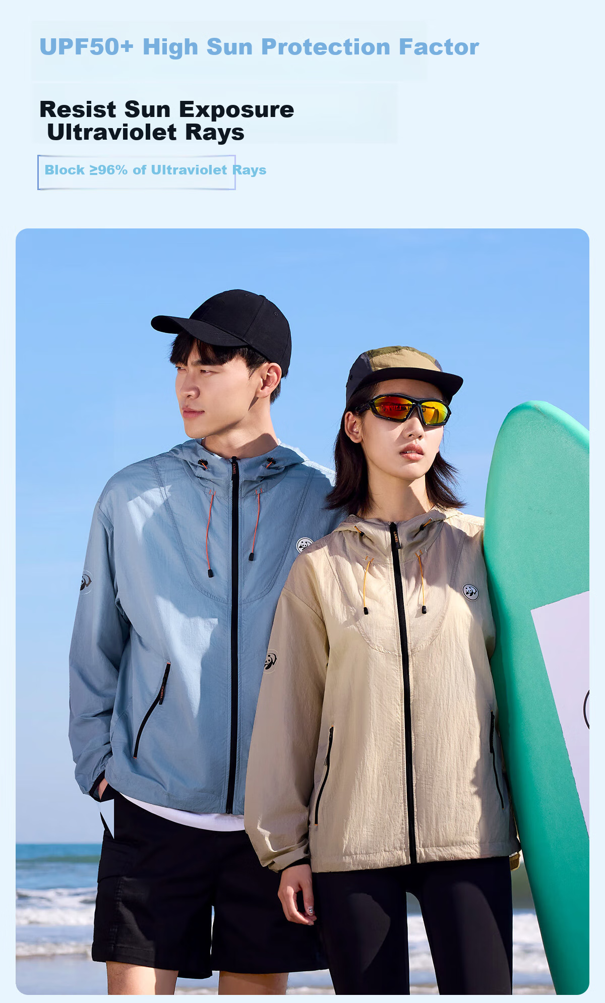 Xiongmao Luotuo Series Outdoor Sun Protection Clothing, Water-Repellent, Cool-Feeling Sun Protection Garment for Men And Women, Spring And Summer Jacket R139E,M 3