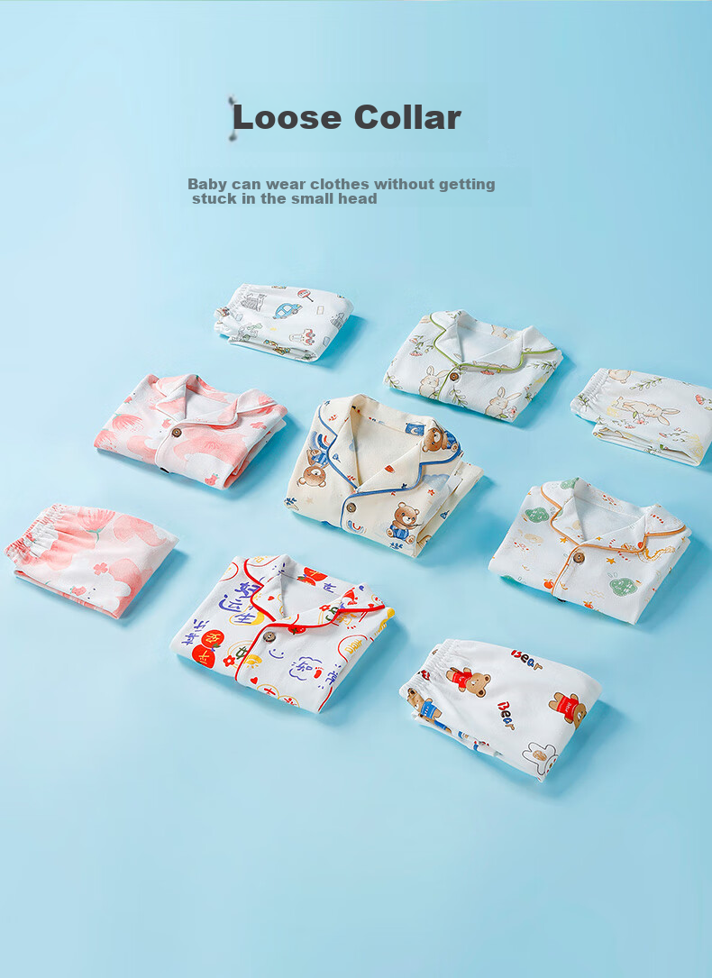 YISHUANGER Children's Homewear Set Girls Pajamas Air Conditioning Clothes Summer Thin Baby Boys Blooming Flower 120 5