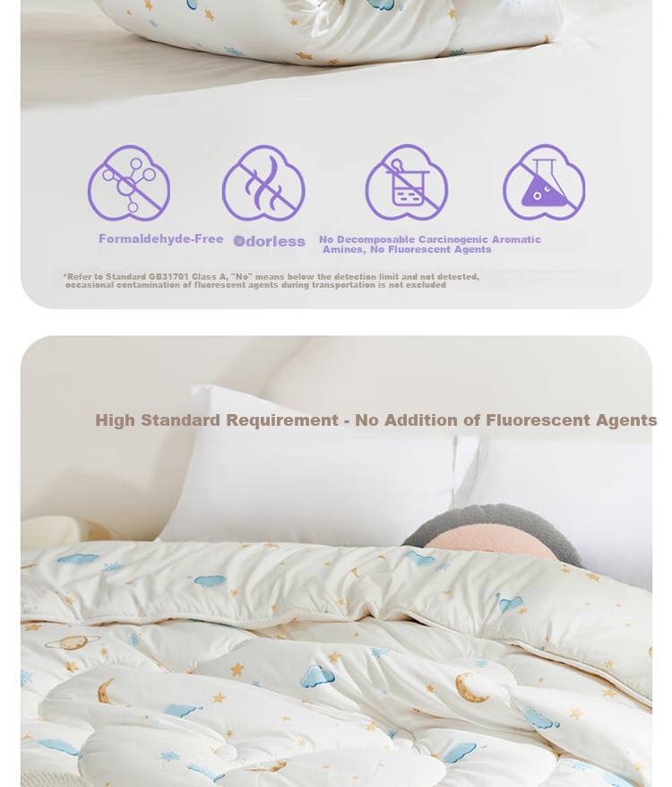 Luolaikids Quilt, Infant Class A Antibacterial Soybean Thickened Warm Winter Comforter, Kindergarten Blanket 150*215 3