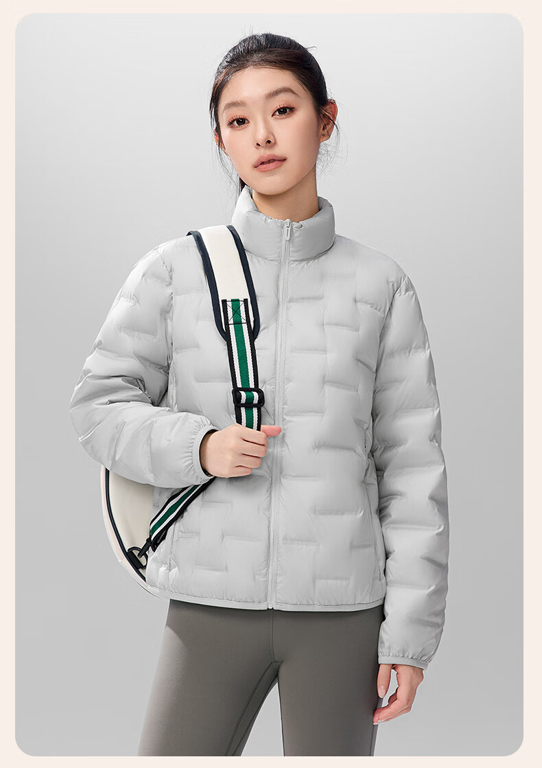 SNOWFLYING Women's Short Down Jacket 2025 Winter Korean Slim Fit Lightweight 90% Down Coat Cream Light Beige XL 25