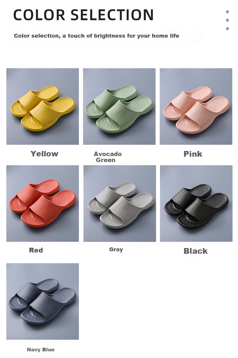 GUOLUOFEI Thick-Soled Couple Slippers, Bathroom Shower Sandals, Summer Non-Slip Home Shoes for Men And Women, Avocado Green, Size 39-40 6