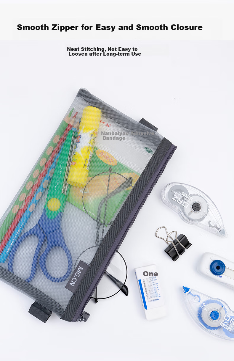 M&G Stationery Transparent Mesh Pencil Case Handbag, Exam-Specific Transparent Bag Stationery Bag Stationery Box Can Be Taken into Exam Room for Civil Service Exams, Postgraduate Entrance Exams, High School Entrance Exams, National Exams, Black APB95494 5