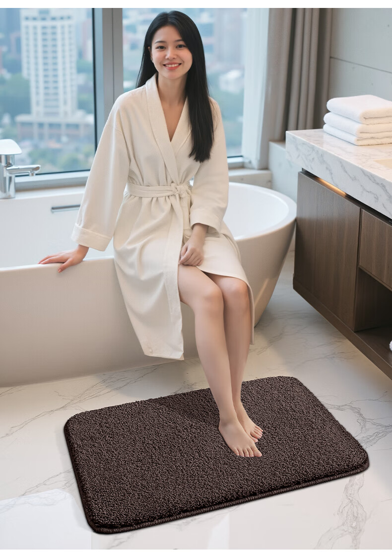 Dajiang Bathroom Mat, Entrance Doormat, Absorbent Mat for Toilet, Non-Slip Floor Mat for Bathroom, 50x80cm 6