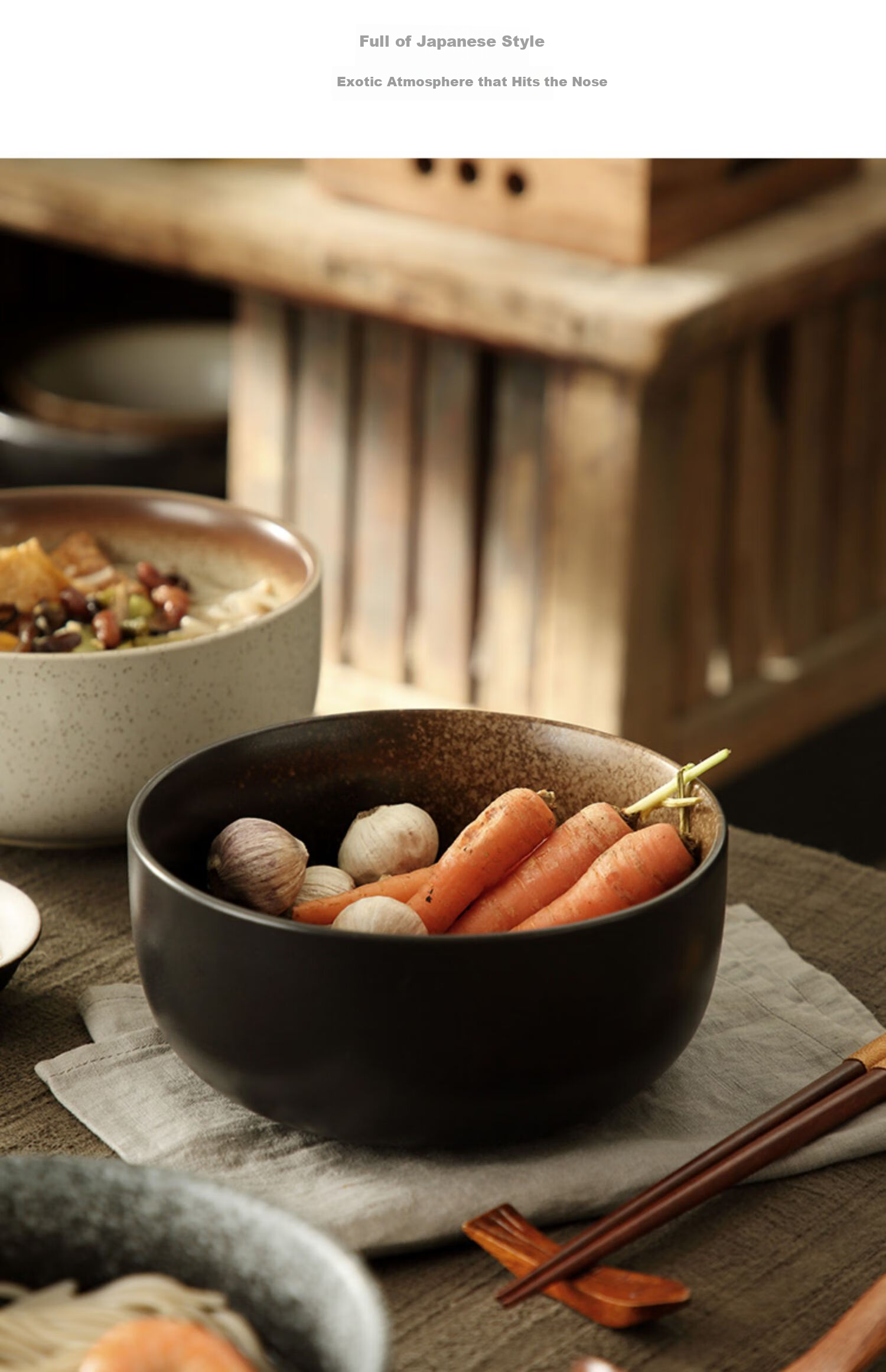 PINYU Japanese-Style Ramen Bowl, Tableware Noodle Bowl, Large Home Use Bowl for Noodles And Soup, Heat-Resistant Ceramic Soup And Noodle Bowl [White] 8