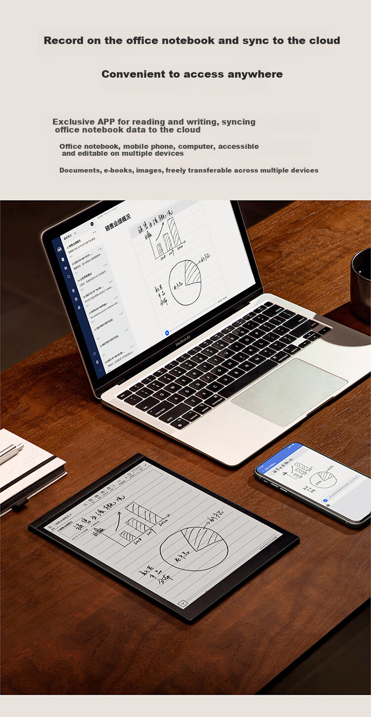 IFLYTEK Smart Office Notebook T3, 10-Inch E-Ink Reader, E-Screen Writing Pad, Electronic Office Notebook, E-Paper, Voice Transcription, Black 9