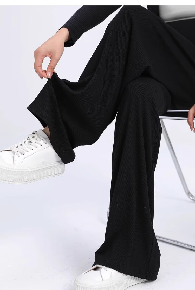 JOYNCLEON Maternity Summer Cotton Wide-Leg Pants Black M Jyk200502 42