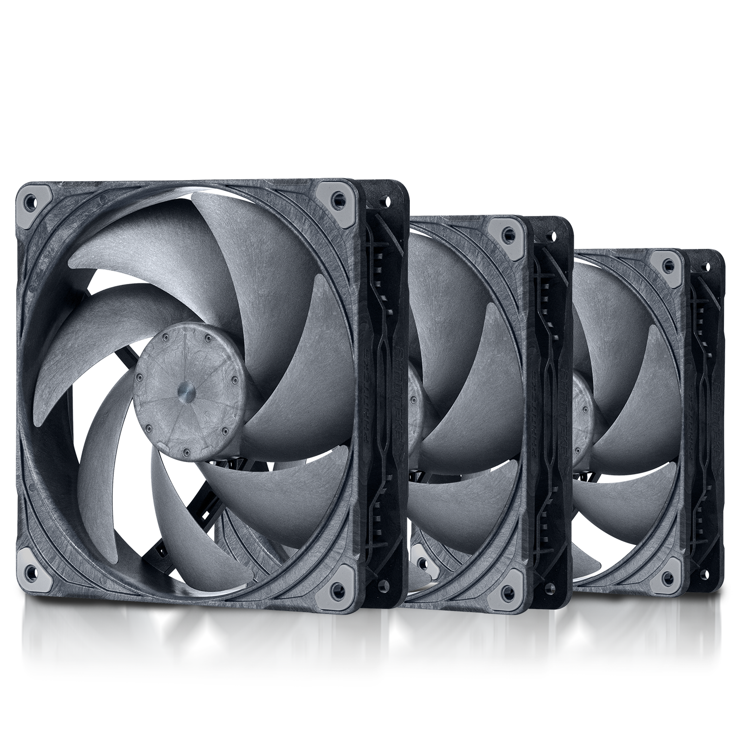 PHANTEKS T30 14cm High Air Pressure Industrial Cooling Fan 3-Pack (Vapo Bearing/Magnetic Levitation Motor/PWM Multi-Mode Adjustable/150,000 Hours)