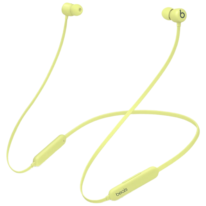 Beats Flex Bluetooth Wireless In-Ear Headphones [Qixi Gift] Neckband Earphones with Microphone for Calls, Compatible with Apple And Android Devices, Grapefruit Yellow