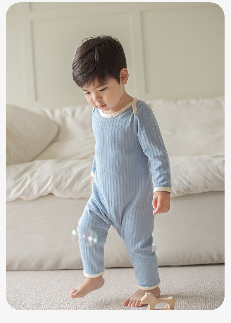 Koala Noses Baby Clothes Spring Autumn Infant Romper Autumn Outfits Bodysuit Crawling Suit Base Layer Sleepwear Color Block Plush 3