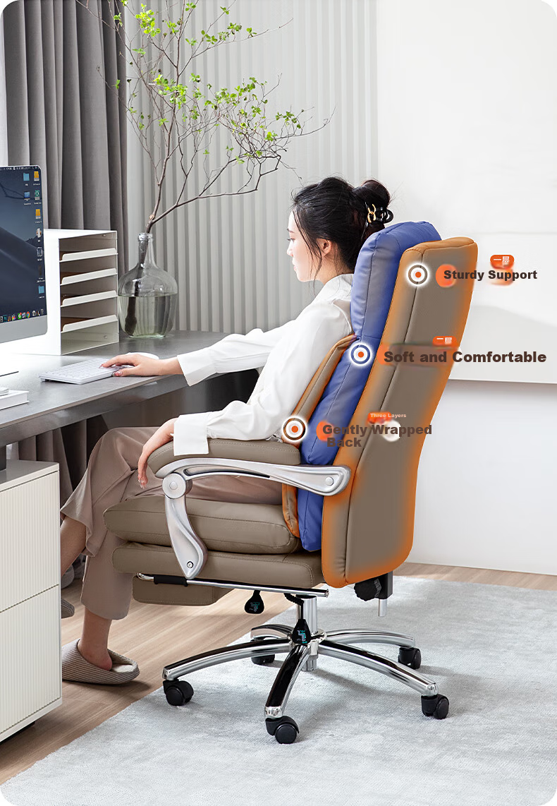 Guquan Boss Chair Home Heating Massage Comfortable Office Chair Nap Computer Chair Long Sitting C570H Coffee Thi 11