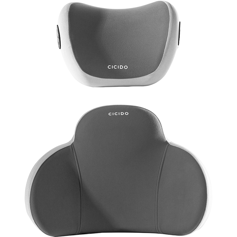 CICIDO Car Headrest And Lumbar Support Set, Neck Pillow for Vehicle Seats, Universal Back Cushion for Mercedes-Benz, Audi, Tesla