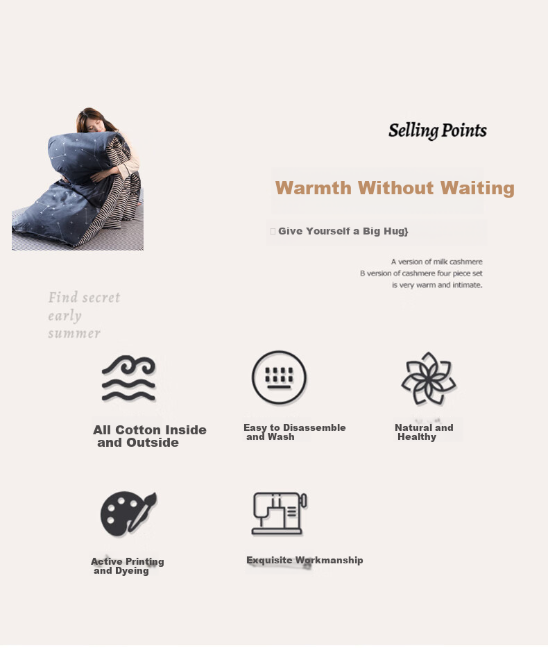Yunjin Cotton Quilt with Duvet Cover, Pure Xinjiang Cotton Comforter for Single Person, Autumn And Winter Bedding, 6 Jin (3 Kg), 150x200cm, Star Patter 6