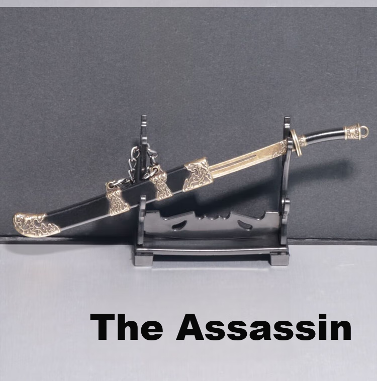 Huashimeng Ancient Chinese Famous Sword Miniature Sword Yuewang Goujian Sword, Qin Wang Sword, Tang Horizontal Knife Qingguan Sword Model Unsharpened 5
