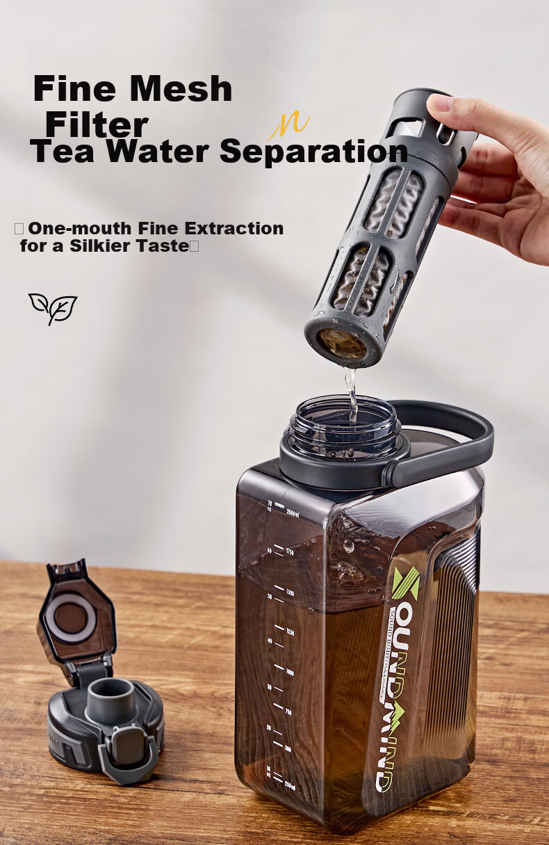 CICA Tea Infuser Mug for Men, Large Capacity Water Bottle, Tritan Tondun Bucket, Outdoor Sports Military Training Water Cup 4