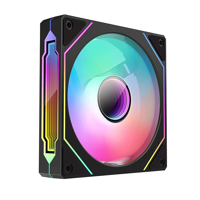 LinkStone PRO Fourth Generation Case Fan, Forward-Facing Computer Chassis Cooling Fan, 12CM Seaside View, 5V 3-Pin ARGB Light Sync, Infinite Mirror PWM Temperature Control Hub Speed Adjustment