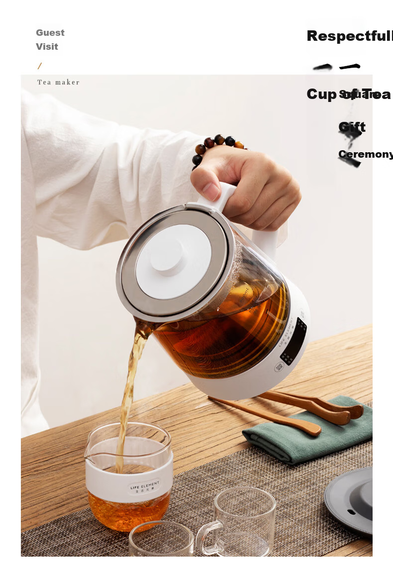 LIFE ELEMENT Health Pot Mini Tea Maker Electric Kettle for Brewing Tea, Decoction, Medicinal Herbs, Water Boiling, Smart Health Cup 0.6L I13-H02 7