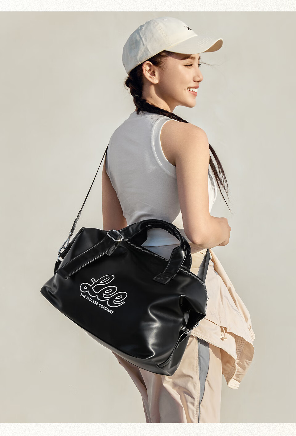 Lee Casual Sports Bag Fitness Bag Handbag Crossbody Luggage Bag Trendy Brand [Spring Fashion New] Gift for Girlfriend Or Wife 5