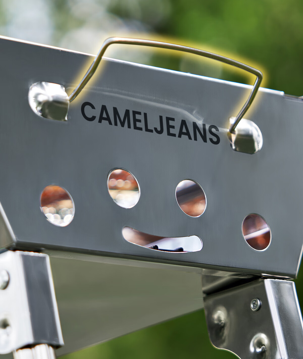 CAMELJEANS Outdoor BBQ Grill Portable Camping Barbecue Rack Home Smokeless 2025 New Silver 10
