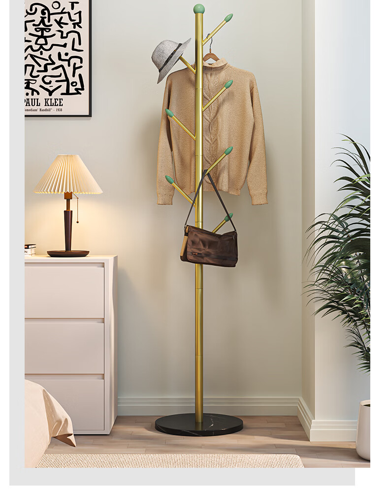 Jialiren Bedroom Coat Rack Floor-Standing Indoor Simple Vertical Bag Hanger Clothes Storage Rack Premium Entryway 1