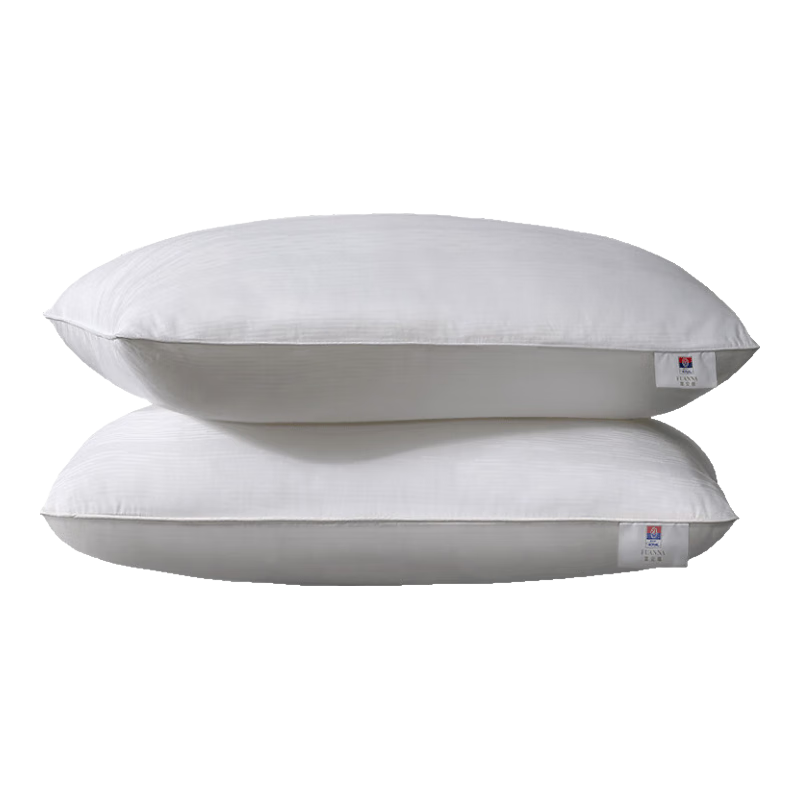 FUANNA Pillow Core, Pure Cotton Soft Pillow, Five-Star Hotel Pillow, One Pair of Fiber Pillows, Medium Pillow, Two Pieces, 74*48cm