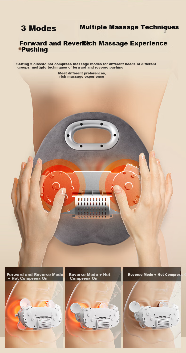 Yolanda Back Massager Fascia Gun Shoulder Neck Spine Back Hot Compress Waist Protector Full Body Massage Cushion Gift for Elders, Holidays, Birthdays, Boyfriend Girlfriend 13