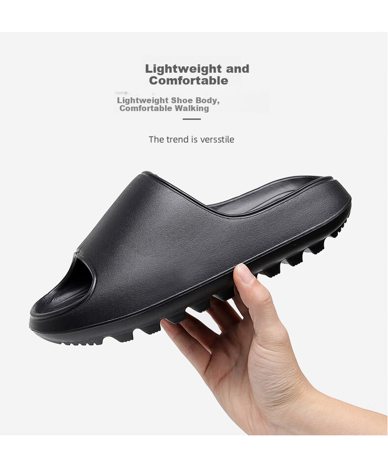 GUOLUOFEI Squishy Slippers for Men And Women, Summer Non-Slip Extra Large Size Bathroom Shower Thick-Soled Sandals, Beige, Size 39-40 4