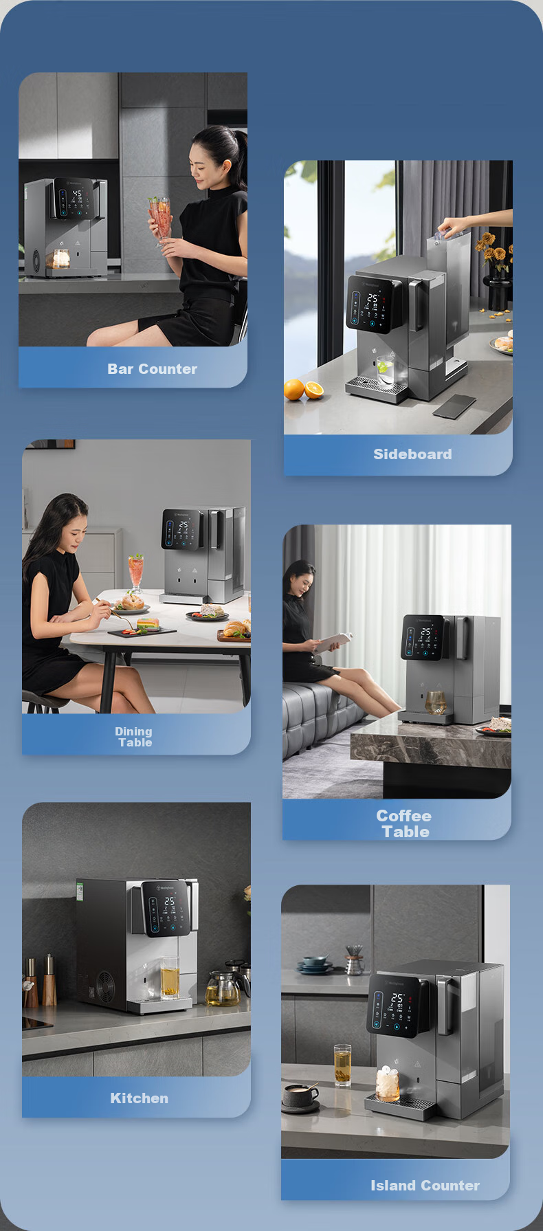Westinghouse Pittsburgh I5 Ice Maker And Water Purifier, All-In Cooling And Heating Machine with No Installation Required RO Reverse Osmosis Water Purifier, Integrated Hot And Cold Purification Direct Drinking Machine 22