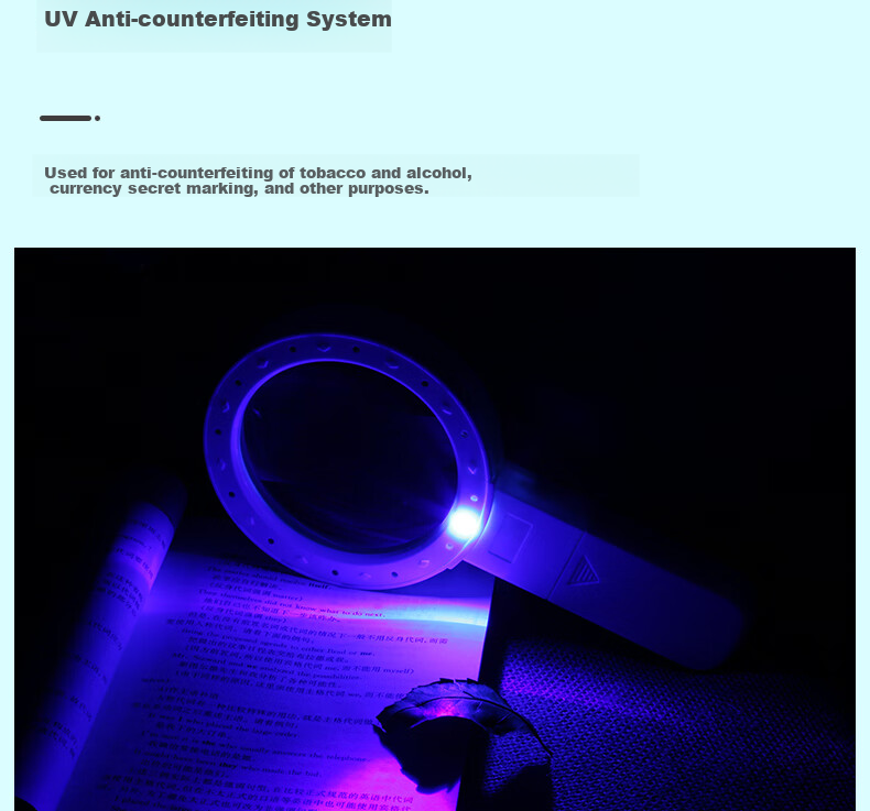 BIJIA Ultra-High Magnification Optical Handheld Magnifying Glass, White with LED Light, 100MM High-Definition Reading And Learning Magnifier for Authenticatio 14