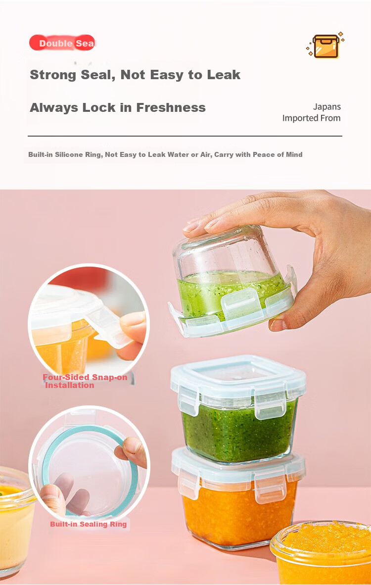 KATEI STORY Round Glass Lunch Box, Microwave-Safe Bento Bowl, Food-Grade Container for Office Workers, Soup And Meal Storage Box 4