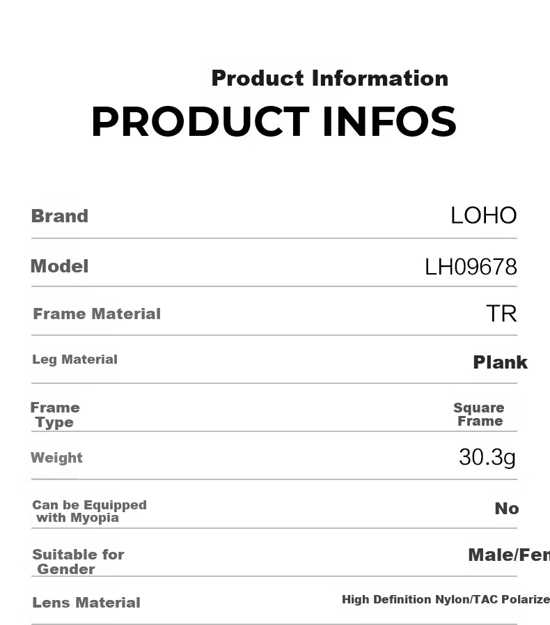 LOHO Sunglasses for Women, 2026 New Style, UV Protection Polarized Sunglasses, Anti-UV, Driving Professional LH09678 12