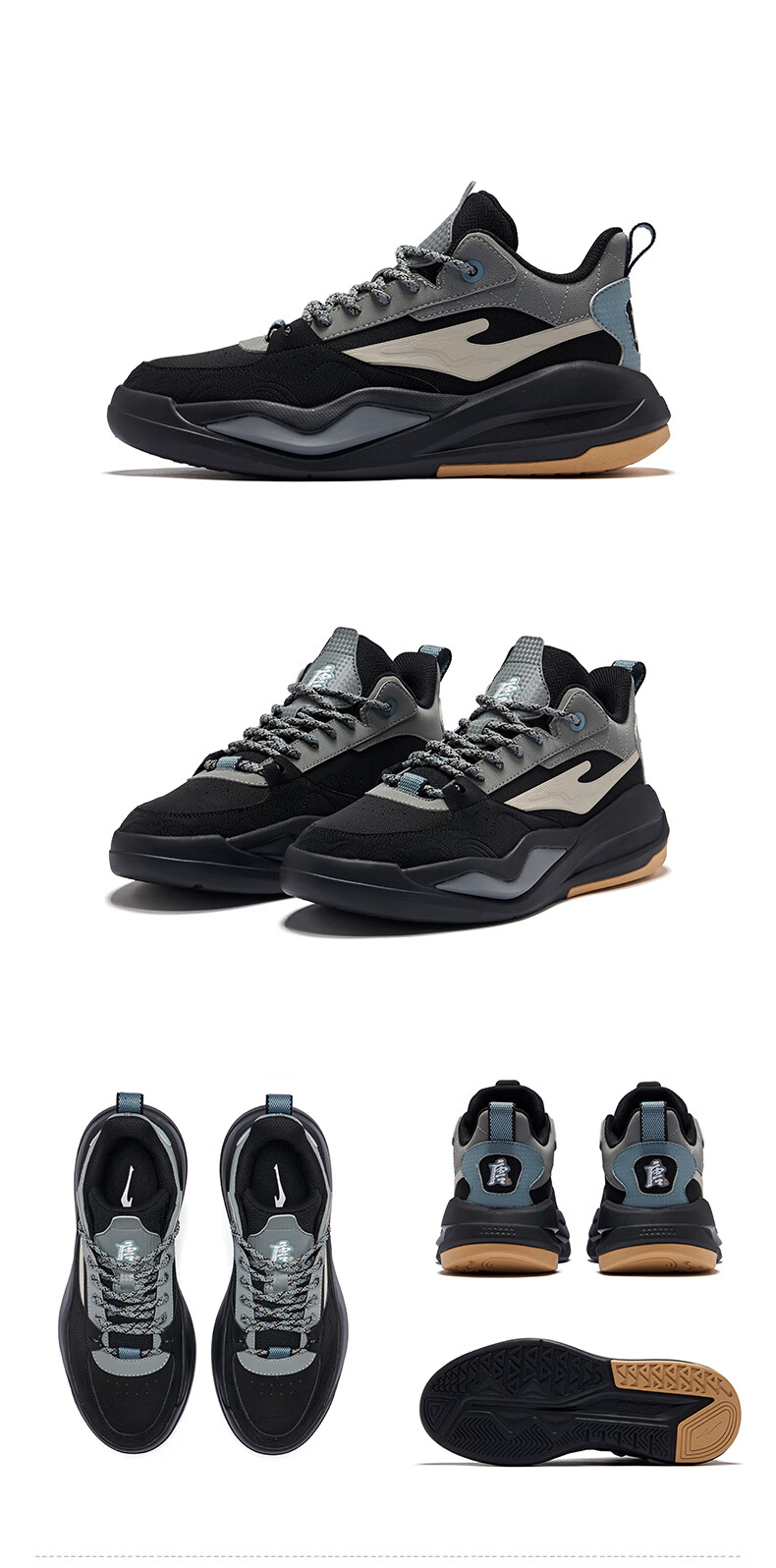 ERKE Tang Palace Night Garden Men's Sports Casual Shoes Men's High-top Breathable All-match 2025 New Model 13