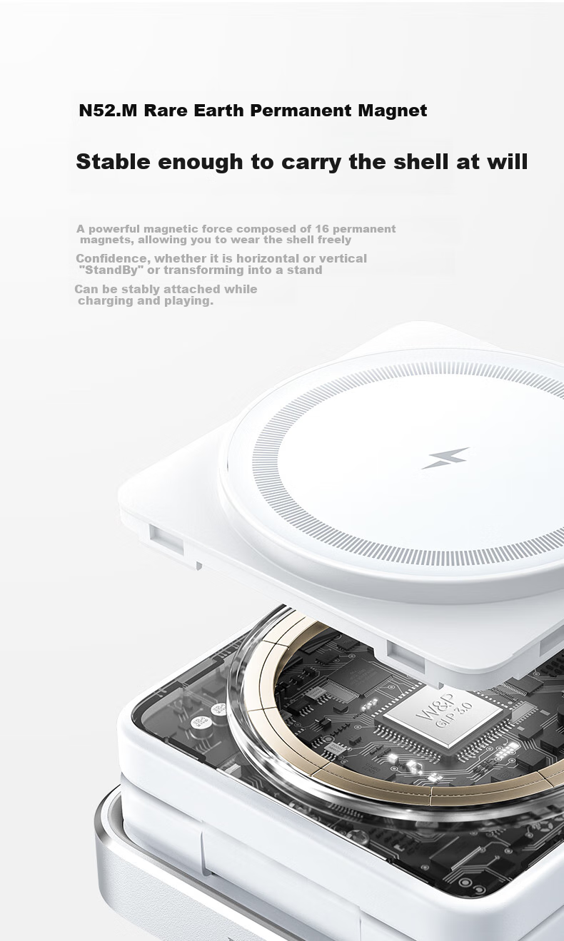 W&P Apple Wireless Charger 3-in-1 Magsafe Magnetic 15W Stand Fast Charging for iPhone 17/16 Pro Max AirPods Earphones iWatch Watch WP 10