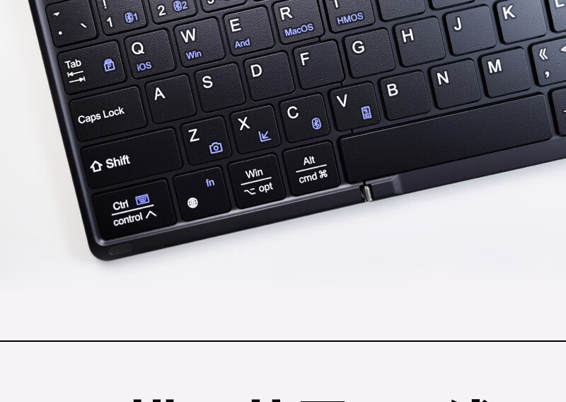 ANMV Dual-Mode Wireless 2.4G Bluetooth Foldable Portable Full-Size Keyboard for iPad Tablet MateXT Phone Mac Laptop Mobile Office Compact 3