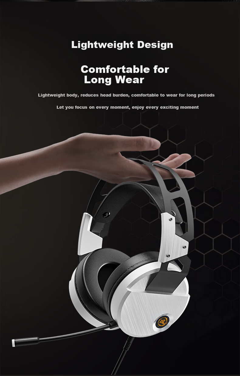 MECHREVO Gaming Headset with Microphone, USB Virtual 7.1 Channel, Wired Computer Noise-Cancelling Headphones, for CSGO, Valorant, PUBG, Delta Force, Headset 5