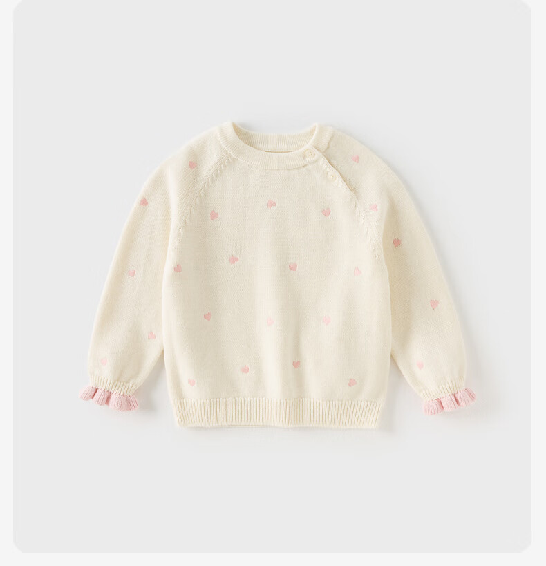 DAVE & BELLA Kids Sweater Pullover Autumn Winter Girls Baby Long Sleeve Sweet Knit Top 2