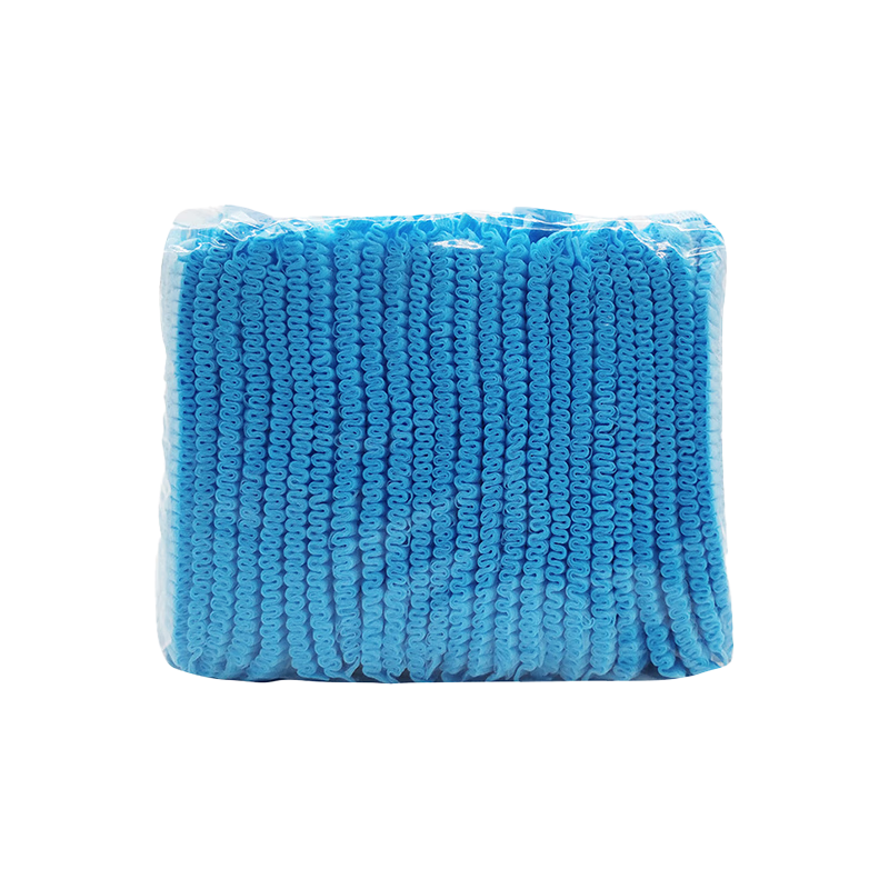 Huadun Disposable Head Cover Cap Mesh Cap Non-woven Dust-free Cap Catering Kitchen Dustproof Isolation Cap Blue 100pcs