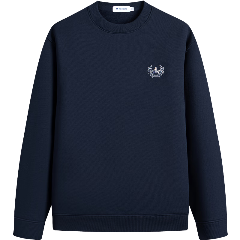 Navigare Italian Small Sailboat Autumn Winter Men's Fleece Lined Crewneck Skin-Friendly Warm Innerwear Top 1135805302