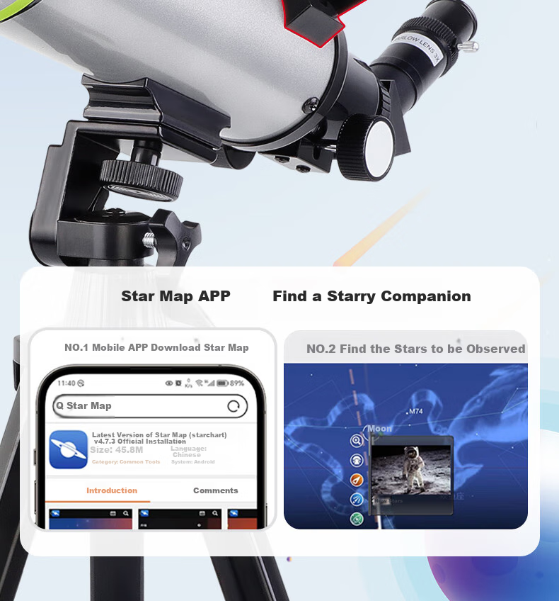 Bresser Astronomical Telescope, Professional-Grade High Magnification, High Definition, for Children, Boys And Girls, Beginner Stargazing, Scenic Viewing, New Year Gift 10