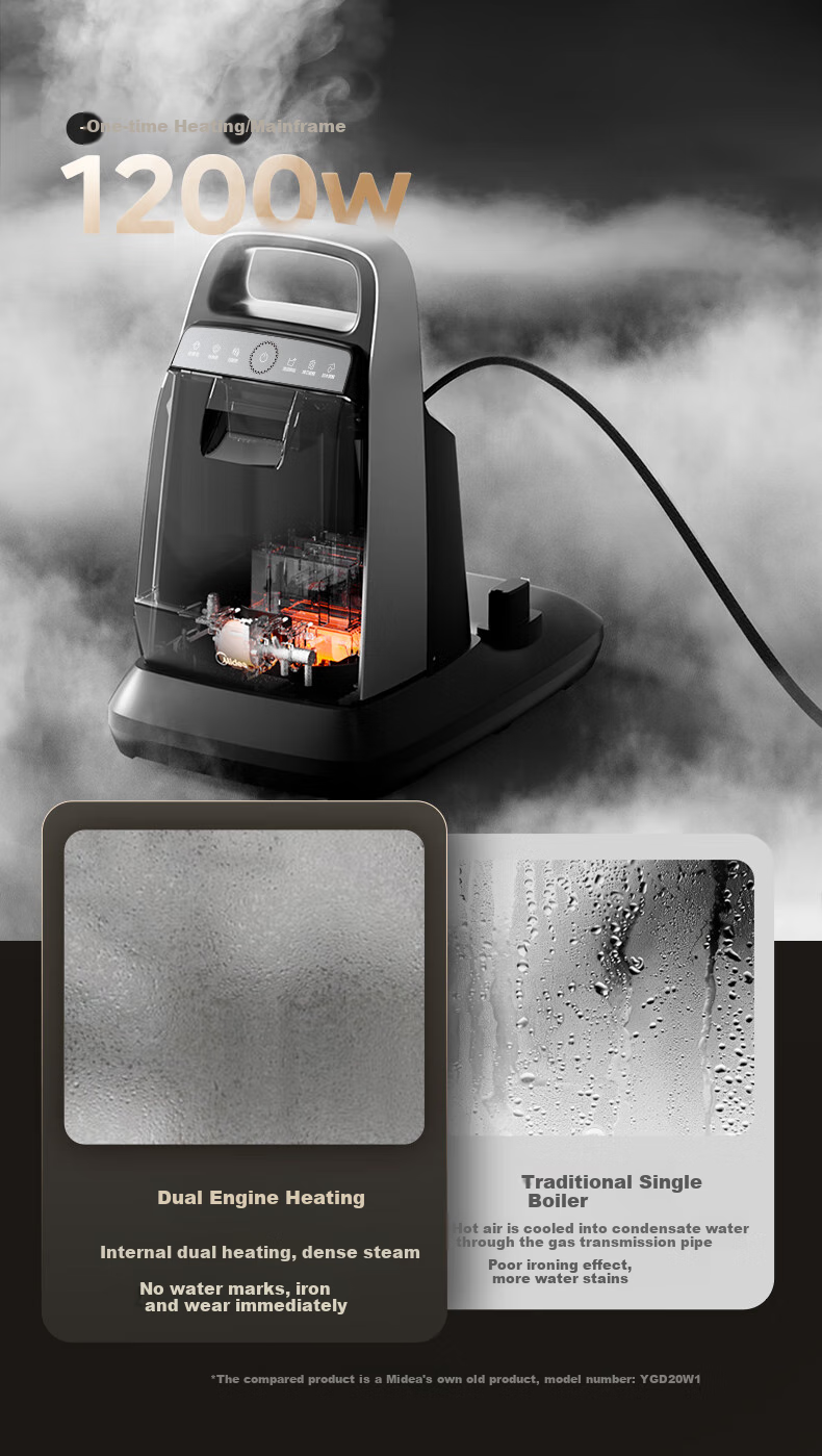 Midea [Gao Ding Huli 7.0] Upright Garment Steamer, 110g/min Explosive Steam, High Power, for Home And Professional Use, Gentle Care Machine for Clothes, YGD50N1 5