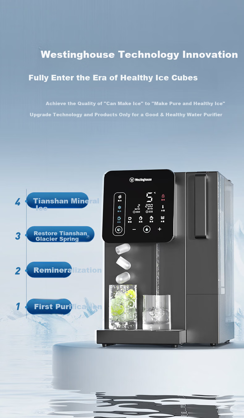 Westinghouse Pittsburgh I5 Ice Maker And Water Purifier, All-In Cooling And Heating Machine with No Installation Required RO Reverse Osmosis Water Purifier, Integrated Hot And Cold Purification Direct Drinking Machine 5