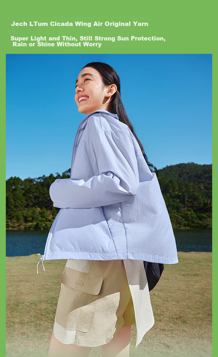 Beneunder Women's Lightweight Water-Repellent Portable Breathable UV Protection Sunscreen Jacket TS402 Cream White L 4