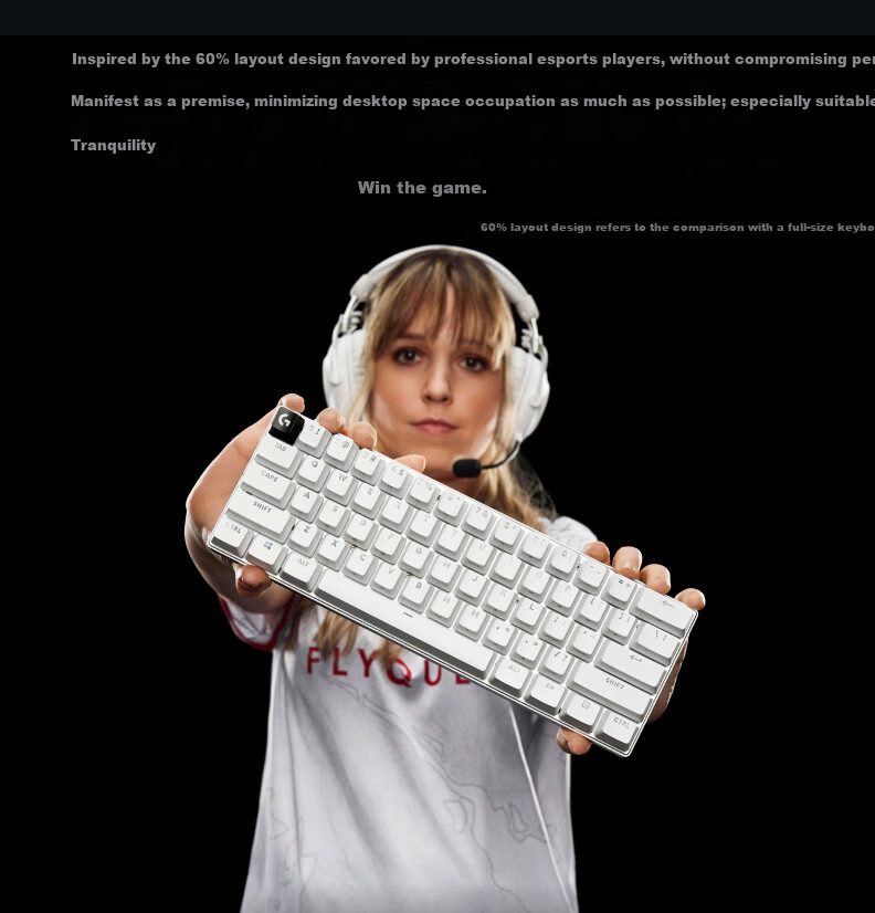 G PRO X 60 LIGHTSPEED Gaming Keyboard (Black, GX-T Optical Switches) Brown Switch (Slight Notch Feel), 60 Series, Essential for VALORANT 5